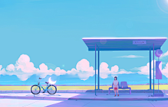简胡子采集到采自插画师MORNCOLOUR