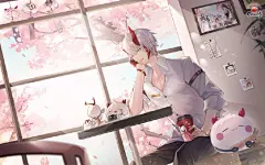 Onmyoji阴阳师主题店超话 #彼之三茨元# ☆茨木童子店长高清插画☆
在大人们的积极回应下，解锁条件：评论区对应楼层回复量破200达成(੭ˊ꒳ˋ)੭✧特此奉上三张茨木童子店长高清插画！
△白衣少年唇角带笑，伴随音乐徜徉在晨光中。
△一道笔挺身影西装革履，自人群中逆光缓步踱来。
△午后暖阳穿透 ​​​​...展开全文c