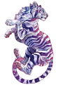   Big Cats Art, Furry Art, Cat Art, Cute Animal Drawings, Animal Sketches, Art Drawings, Cute Fantasy Creatures, Mythical Creatures Art, Tiger Artwork