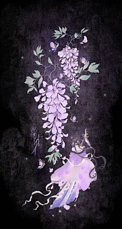 紫藤萝_彬鯕鱗w__插画师作品_涂鸦王国gracg.com