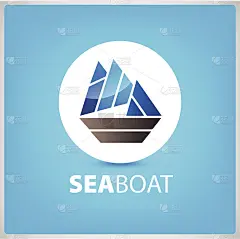 矢量海船，船的图标，插图