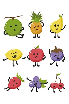 草莓蓝莓水果表情包