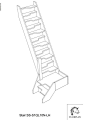 L型错步梯结构演示图。设计参考