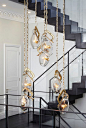fab modern/sculptural lighting application in an 'Award Winning London Home' by; Dyer Grimes