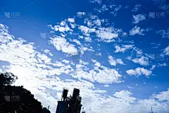 蓝天白云白色的背景。下午美丽的天空和云彩。