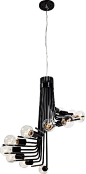Varaluz Socket-To-Me 12-Light Chandelier in Black Finish, Lighting, Chandeliers, Light Fixtures, Hanging Lights, Decor #lightfixtures #lighting #chandeliers #decor #chandelier