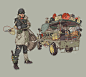 Post Apocalyptic Character designs, Calum Alexander Watt : Character work for unpublished game (2003-2004) Pen and ink linework with digital color.