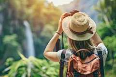 热爱旅游的年轻人