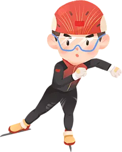 Q版写实人物身体-速滑