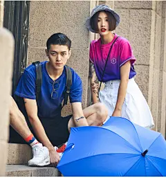 2016新款夏季班服qlz男女情侣装 欧美吊染扎染渐变色短袖t恤 潮-淘宝网