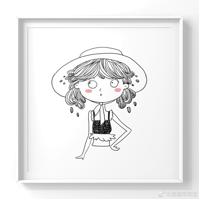 又一波小女孩系列！ （作者：@德德简笔画...
