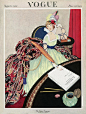 Illustration Photograph - A Vogue Magazine Cover Of A Woman by George Wolfe Plank