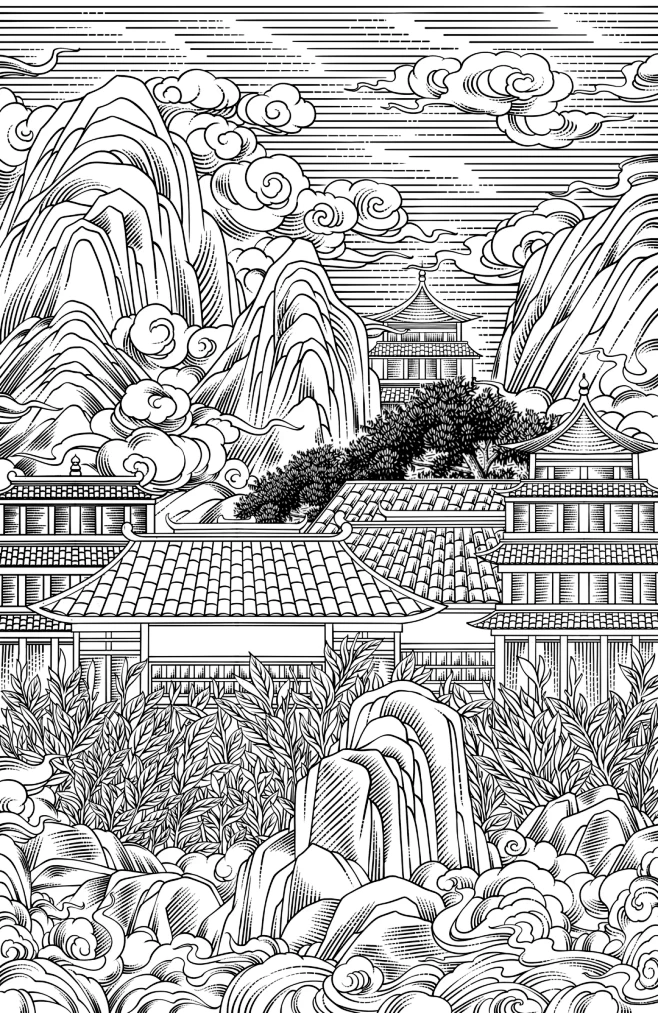 茶叶包装插画