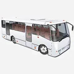 手绘白色大巴车免抠素材_新图网 https://ixintu.com 公交车 大巴车 汽车 白色车