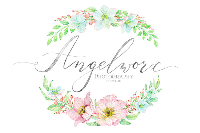logo设计花店婚礼品牌设计摄影商标设计...