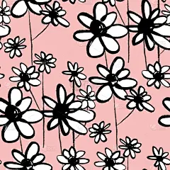 草图,雏菊,彩色图片,四方连续纹样,华丽的,壁纸,涂料,植物,复古,花