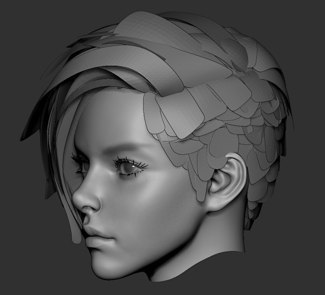 female face study , ...