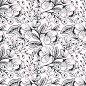 Vintage roses. Vector collection of seamless patterns : Vector collection of  hand drawn patterns with blooming vintage roses. I think that roses never go out of fashion, especially old fashioned roses like these))