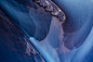 abstract Aerial drone fine art flow glacier iceland Landscape river water