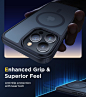 Amazon.com: Humixx Magnetic for iPhone 15 Pro Max Case, [14 FT Drop Protection] [Compatible with MagSafe] Translucent Matte Back Slim Thin Protective Phone Case for iPhone 15 ProMax Case 6.7'', Black Titanium : Cell Phones & Accessories