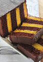 Choc Banana Vertical Layer Cake by cakecrumbs