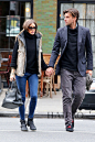 奥利维亚·巴勒莫 (Olivia Palermo) 、约翰内斯·徐贝尔 (Johannes Huebl) 情侣街拍
