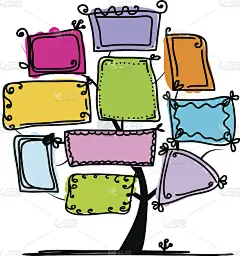 艺术树与框架为您的设计