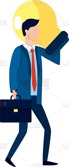 男商人,卡通,头像,商务,专业人员,经理,手提箱,现代