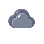天气乌云闪电下雨可爱手绘动态贴纸