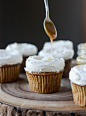 Pumpkin Cupcakes with Salted Caramel Frosting