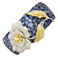 Incredible Wrapped Flower Sapphire Diamond Flower Cuff - Jeri Cohen