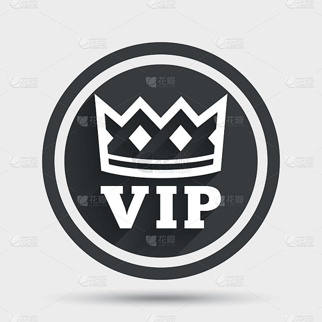 Vip标志图标。会员的象征。