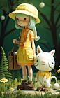 女孩与猫