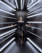 Léa Seydoux Neon Lights Tunnel at Vogue Met Gala