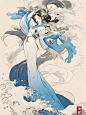 昔日人间妖艳子， 化身精卫展翅蓬
