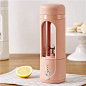 BNMYSY USB Rechargeable Juice Cup Portable Juicer Household Electric Mixing Cup Mini Shake Cup Glass Sports Cup,Pink Review