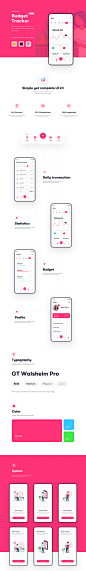 Budget tracker - App UI kit : Budget tracker, a financial app UI Kit contains 40+ screens with 30+ UI components. Components are made on Sketch Symbol System.All the screens are designed for iPhone X.Available for Sketch, Adobe XD and Figma. Download now!