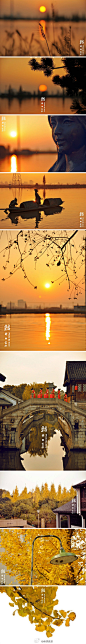 [] 新浪旅游【绍兴】落日下的鉴湖景很美，微风吹过，小船驶过，湖面上层层涟漪，一切都笼罩在金色的夕阳下。 在深秋的暖阳里，身上还是暖暖的，非常的自在，而此时的银杏，树上地上金黄一片，阳光下的树叶，通体明媚，明快到了心里……via@Anry-Younghttp://t.cn/zjbanI3来自:新浪微博