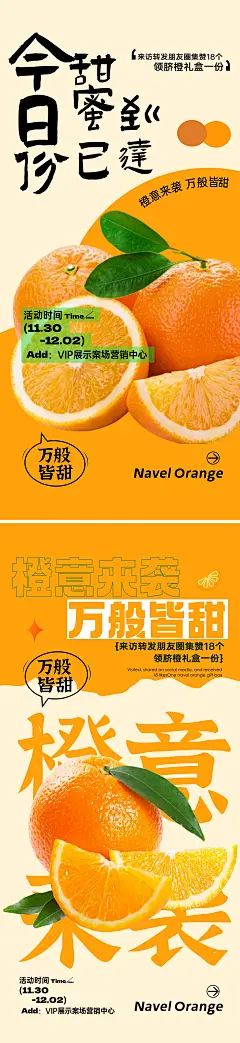 脐橙活动海报