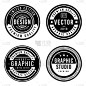 Vintage badge design set