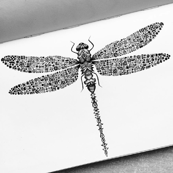 PavneetSembhi 的针管笔绘画...