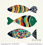 Vector illustration. Fish creative design.
