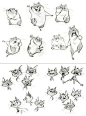 Character designs for 'Bolt' (Disney):