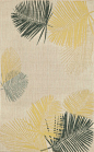Terrace Yellow Palms Indoor/Outdoor Rug: 