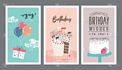 生日,可爱的,周年纪念,请柬,事件,贺卡,蛋糕,模板,绘画插图,马来西亚