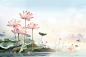荷花素材图AI图