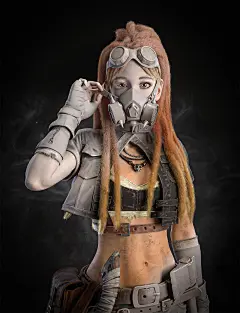 Postapocalypse girl, Igor Rakovich : Based on the cool art by ZhongYang https://www.artstation.com/artwork/g2Gnr8
It was not an easy way, but I think the result is not so bad)))
Special thanks to https://www.artstation.com/filimonov and all who gave feedb