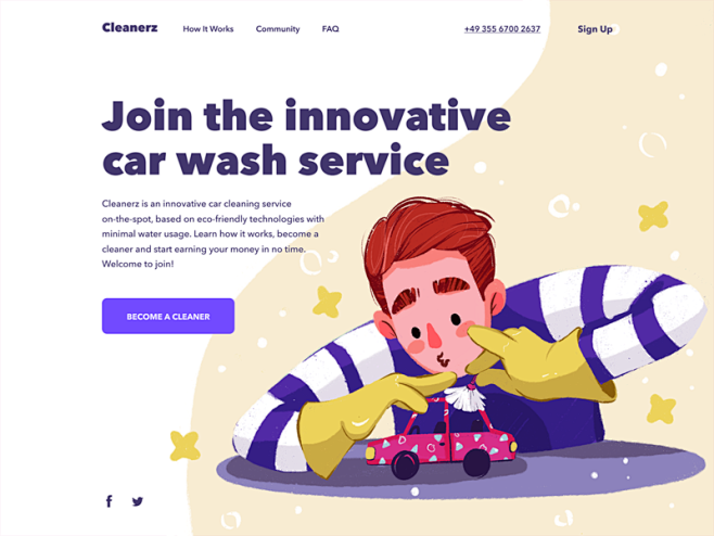 洗车服务网站网页设计登陆页面用户界面自动...