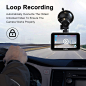 YUNDOO 汽车行车记录仪，车载摄像头包含 32GB SD 卡，全高清 1080P，3 英寸 IPS 屏幕广角镜头，重力传感器，循环录制，停车监控-数码影音-亚马逊中国