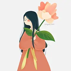 抱着一枝花的可爱小女孩人物插画图片大小2000x2000px 图片尺寸1.69 MB 来自PNG搜索网 pngss.com 免费免扣png素材下载！插画#荷花#女孩#女生#人物#手绘#唯美#文艺#装饰图案#